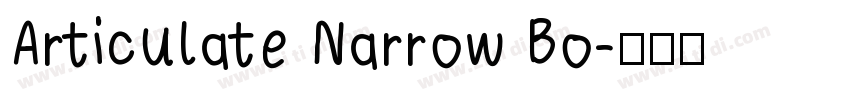 Articulate Narrow Bo字体转换